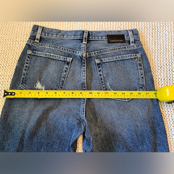 Current/Elliot Boyfriend Jeans Deconstructed Frayed Hem Size 26 Style CE1013KA1D - Picture 6 of 7